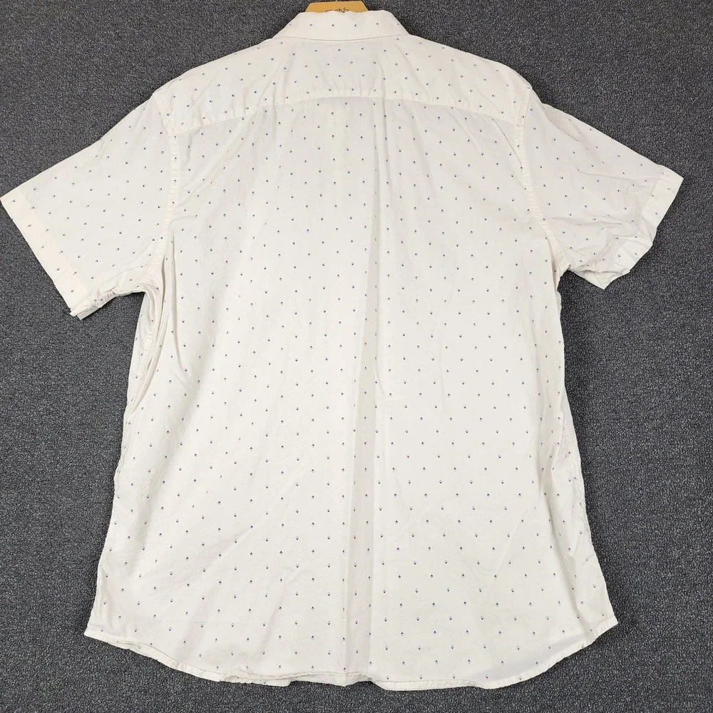 Banana Republic Mens XL Slim Fit Stretch Soft Wash Short‎ Sleeve Button Shirt